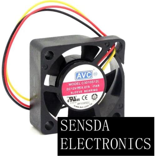 Brand New For AVC C3010S12L 12V 0.07A 30x30x10mm 3010 3cm ultra quiet hard drive cooling fan