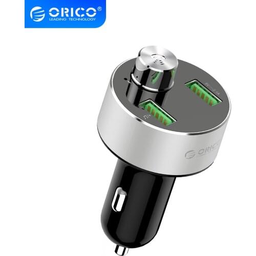 ORICO Dual USB Car Charger Car Cigarette Lighter Charger with U-disk TF Card Reader for Mobile Phone Tablet GPS
