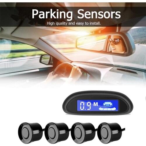 Backup Car Parking Radar Monitor Detector System Backlight Display Car Auto Parktronic LED Parking Radar With 4 Parking Sensors