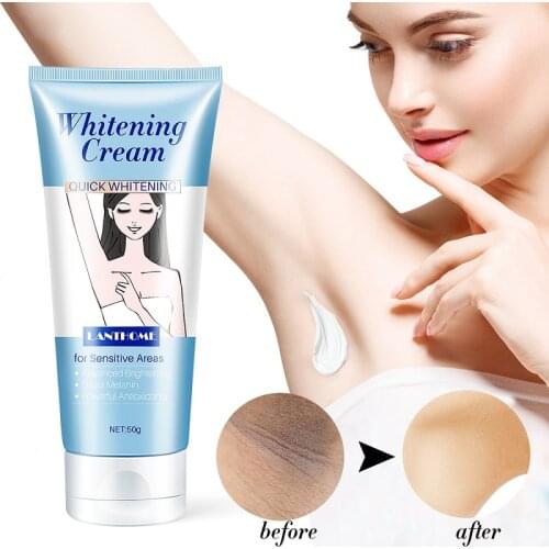 Quick Skin Lightening Cream Underarm Whitening Cream Moisturizing Neck Bikini Elbow Knee Dark Skin Brighten Body Lotion Care 50g