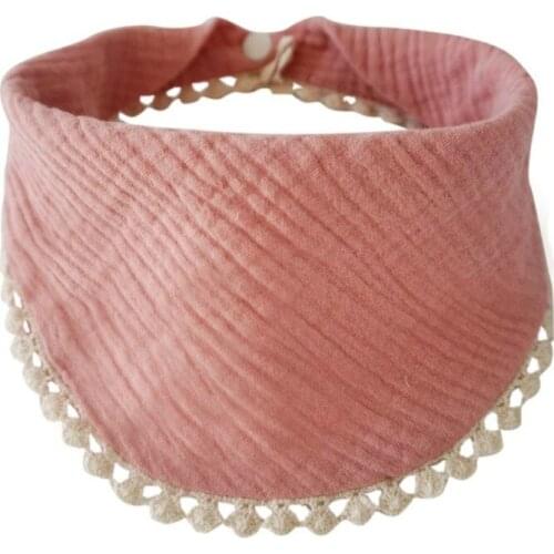 Baby Infants Feeding Bibs Soft Pure Cotton Bandana Saliva Towel Triangle Scarf 69HE