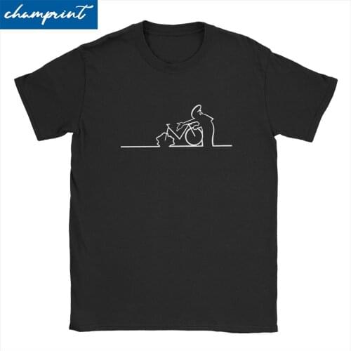 Men Women T-Shirts La Linea Bicycle Tees Badum Badum Linus Lineman Streken Cartoon T Shirt Round Collar Tops Gift Idea
