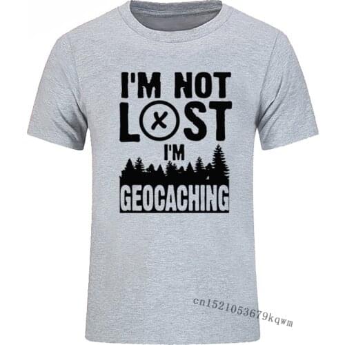 Geocaching Adventurer Forest New Tops T Shirt European Fashion Black Tshirts Hip Hop Unisex Plus Size Tees Drop Shipping