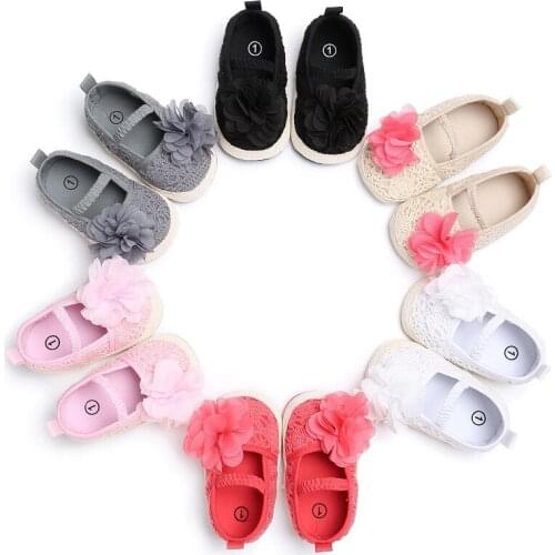 Cotton Baby Girls Shoes Braid Infant First Walkers Toddler Girls Kid Flower Soft Anti-Slip Crib Shoes 0-18 Months