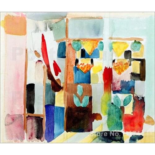 Kitchen art Children at the Greengrocers I by August Macke paintings Home Decor Hand painted High quality