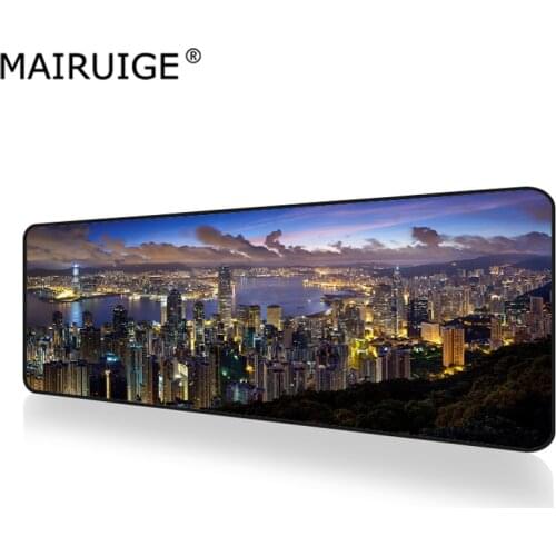 City Scenery Fantasy Mountain Landscape Gaming Mouse Pad Large Computer Locking Edge Mousepad Laptop Keyboard Pad Desk Mat 900