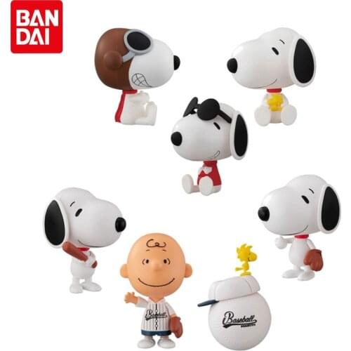 Bandai Action Figure Toys Genuine Gacha Snopyeos Charlie Brown