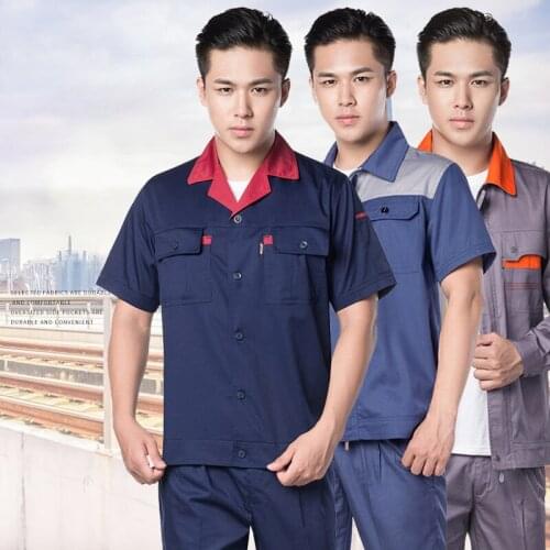 Working Clothes Set Workshop Work Jacket Pants Worker Coveralls Uniforms Safety Auto Car Repair Mechanic Electric Work Clothing