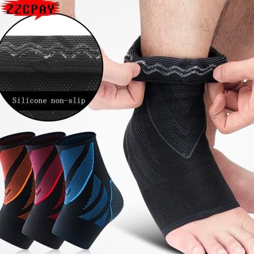1 Pair Ankle Brace Compression Support Sleeve Elastic Breathable For Lnjury Recovery Joint Pain Foot Sports Sock Ankle Protector