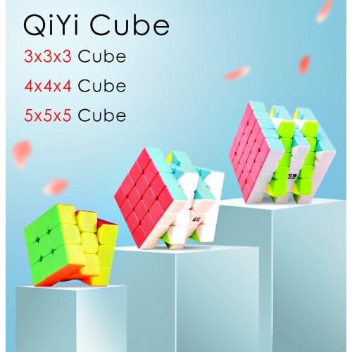 Qiyi Warrior S 3x3x3 magic speed cube professional stickerless Qiyuan S 4x4x4 puzzle cube Qizheng S 5x5x5 Cubes Toys Gift