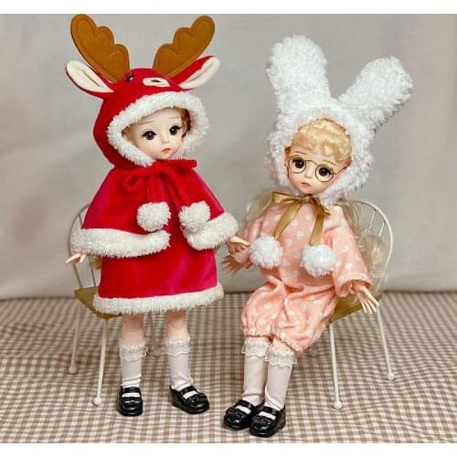 New 30cm Bjd Doll 27 Movable Joints 3D Real Eye High-end Dress Can Dress Up Fashion Nude Doll Children DIY Girl Toy Best Gift