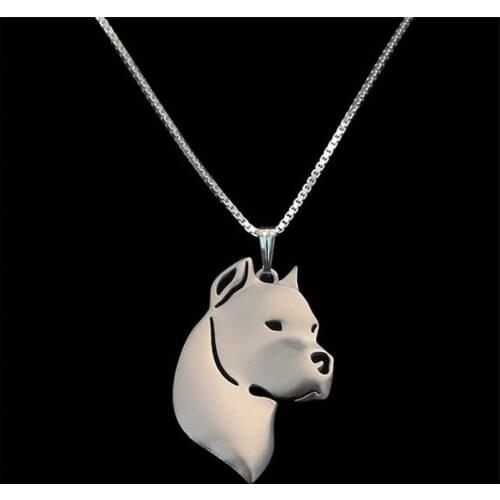 Jewelry Metal Smooth Pet Dog Necklaces Lovers' Dogo Argentino Pendant Necklaces Drop Shipping