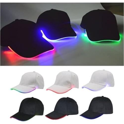 Fashion Ultra Bright LED Luminous Baseball Cap Hat Dance Festival Stage