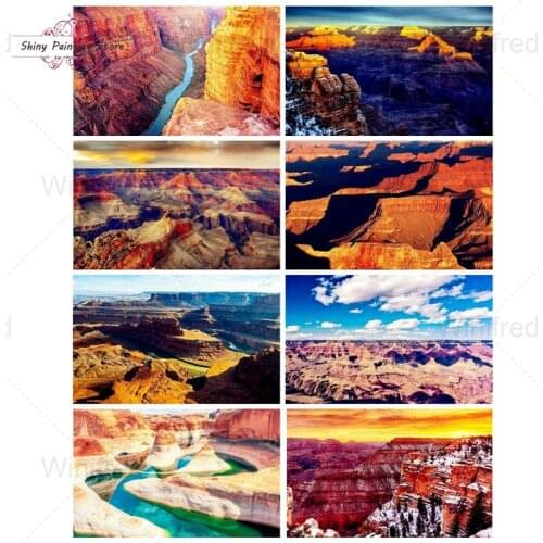 Diamond Painting Kit Landscape Canyon Full Drill Round Square Diamond Embroidery Mountain Scenery Cross Stitch Mosaic Home Decor