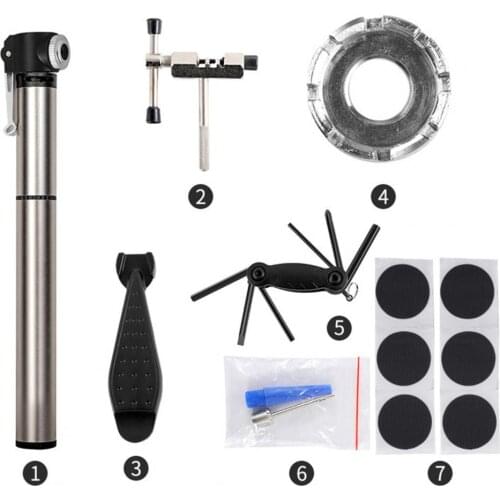 Bicycle Repair Kit Portable Multifunctional Steel with Storage Bag Cycling Tire Repair Tools for Outdoor Sport bike accessories