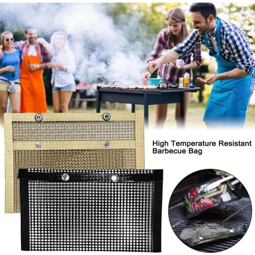 New Hot Non-Stick Mesh Grilling Bag Outdoor Picnic Tool Barbacoa Reusable and Easy to Clean Non-Stick BBQ Bake Bag