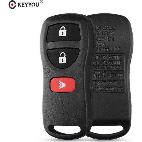 KEYYOU New 2+1 3 Buttons Remote Key Shell Fob Case Cover For Nissan Quest Tiida Livina X-Trail Qashqai Paladin Keyless Entry