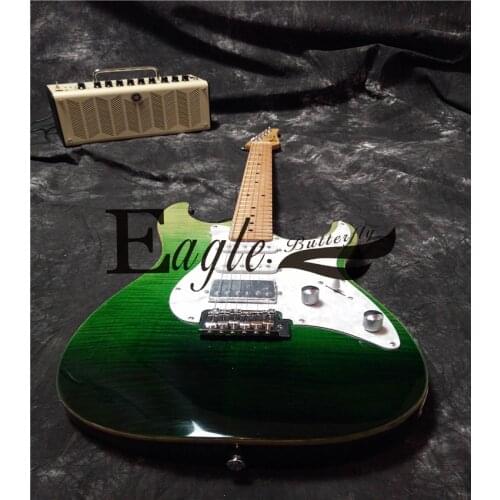 Eagle. Butterfly electric guitar electric bass Custom Shop,Hand-made TOM electric guitar, green gradient rainbow Anderson guitar