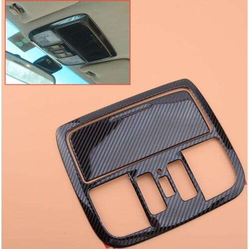 Carbon Fiber Look Front Roof Reading Light Button Cover Trim Car fit for Honda Accord Crosstour 2008 2009 2010 2011 2012 2013