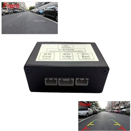 Two Cameras Image Switch Control Box for Front View / Rear View Parking System Video car dual cameras switch control two channel