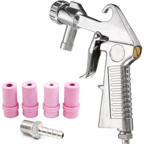 Sandblaster Feed Blast Gun Air Siphon Sand Blasting Abrasive Tool Ceramic Nozzles Tips Kit Power Tools Sprayer