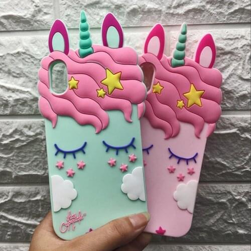 3D Cute Cat Unicorn Dog Rubber Case For iPhone 7 6 6S Plus 5s SE Soft Silicone Cartoon Cover Back For iPhone 8 7 6S 5S X Capa 18