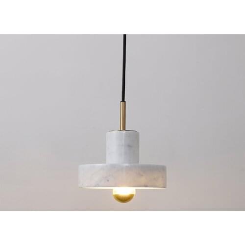 Nordic Luxury Single Head Bedroom Bedside LED Post-Modern Minimalist Marble Aisle Restaurant Gyro chandelier