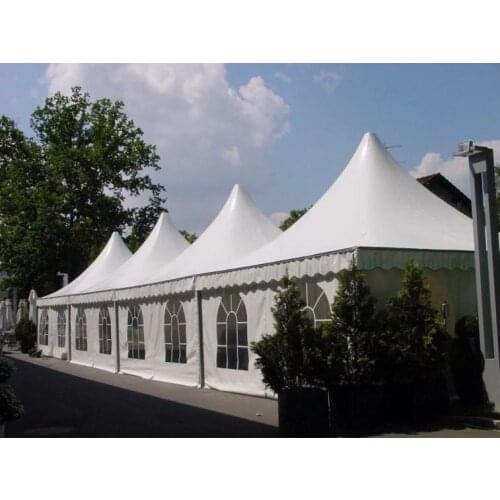5 x 5m Waterproof Flame Retardant Garden Pagoda Tent with Clear Church Windows for Outdoor Party Wedding Events Activities