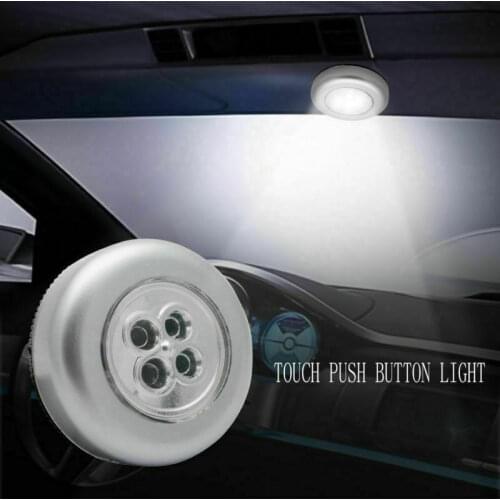 Touch Push Button lamp Light Self-Stick Long Battery Life Down Spot Light 4 LED For camper caravan RV