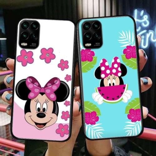 Purple Minnie Mouse cartoon Phone Case For XiaoMi Redmi Note 11 10 9S 8 7 6 5 A Pro T Y1 Anime Black Cover Silicone Back Pre sty