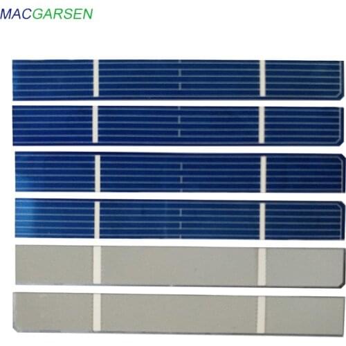 MACRAGSEN 100pcs Solar Panel 0.5V 260mA Polycrystalline Solars Cell 78x10mm DIY solar Car Battery Charger Usb Power Bank Module