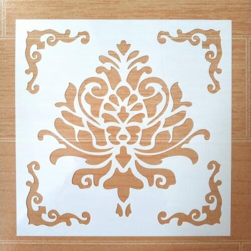 DIY Painting 30*30cm Vintage Flower Pattern Layering Stencils Template For Tile Wall Floor Furniture Fabric Painting Decorative