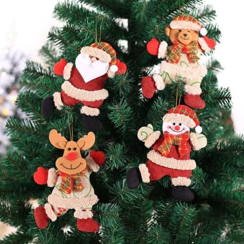 New Year 2021 Christmas Tree Ornaments Santa Claus Snowman Dolls Christmas Gift Noel Xmas Christmas Decorations for Home 2020