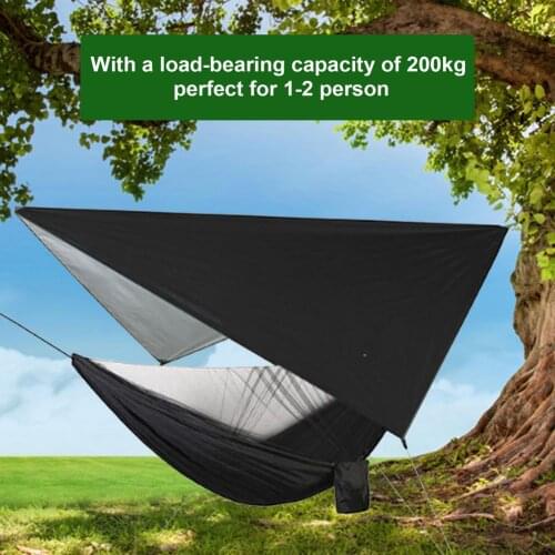 Outdoor Camping Hammock Mosquito Net Beach Tarp Tent Sun Shade Garden Patio Hammock Canopy Bug Net & Rain Fly Tarp Sun Shelter