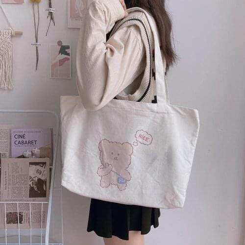 All-match large-capacity student schoolbag casual handbag new shoulder canvas bag shopping tote bags