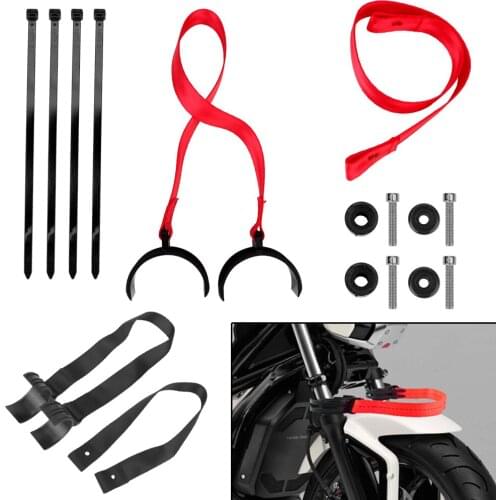 Universal Motorcycle Front Rear Holding Strap Tear-Resistant Seat Rescue Leashes Adjustable Pull Sling Belt