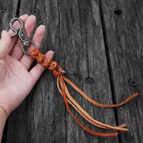 Handmade Vintage Leather Keychain men gift ideas items Metal Car Key Chains Key Holder Key Cover Auto Keyring chaveiro lot