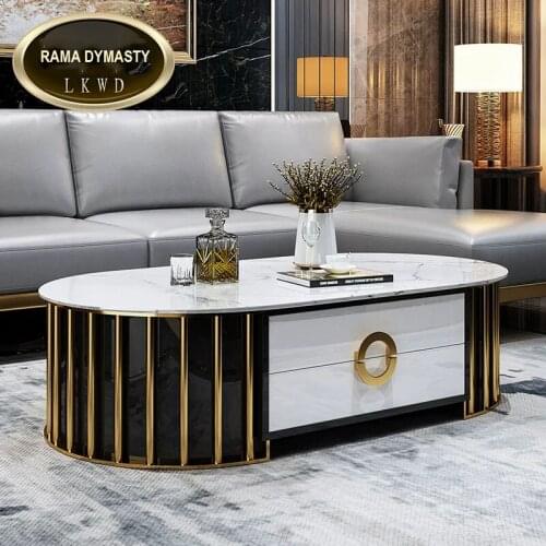 High quality Stainless Steel Marble Coffee Table /Tea Table/Sofa table for Living Room