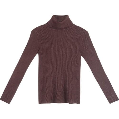2021 Autumn And Winter Sweater Women knitted bottoming shirt Elastic long-sleeved Turtleneck Pullovers Female Knitted sweaters
