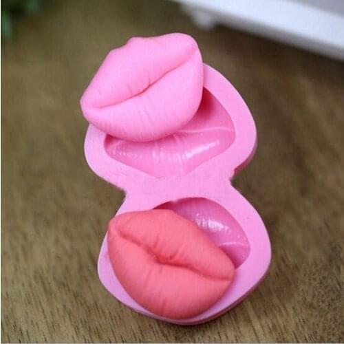 1PC Lips Shape fondant cake molds Fondant decoration mould for kitchen baking cake tool LB 533