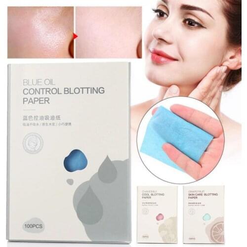 100Sheets/Pack Plant Facial Oil Blotting Sheets Paper Cleansing Face Oil Control Paper Beauty Makeup Tools