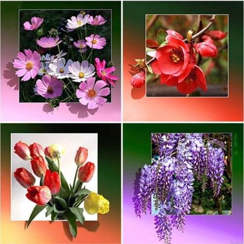 DIY 5D Diamond Painting Fresh Flower Diamond Embroidery Cross Stitch Rhinestones Full Round Square Drill Home Decor Manual Gift