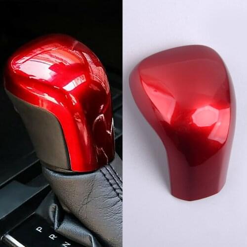 Car ABS Red Gear Shift Lever Knob Cover Trim Fit For Toyota Corolla 2020