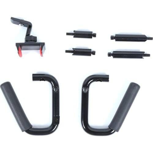 Car Front Top Grab Bars Grip Handle with Mobile Phone Holder Kit for Jeep Wrangler JK 2007-2017 Car Accessories