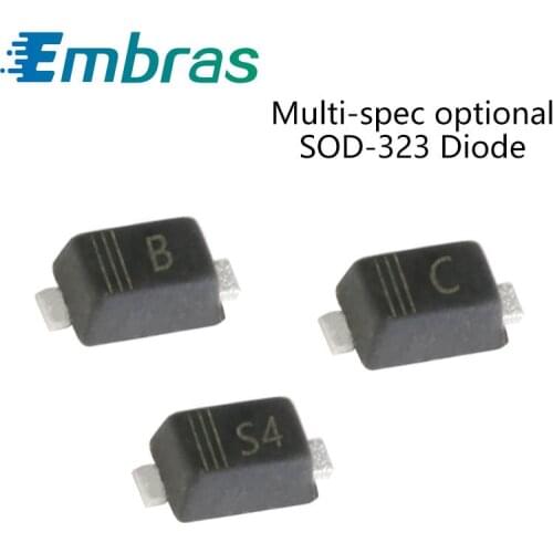 100Pcs SMD Schottky Barrier Diode RB520S-30 B 1N4148WT T4 B5819WT S4 USCD024H RB521S-30 1N5819WT S4 40V 2A SOD-523