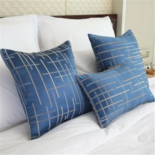 45x45cm Striped grid Sofa Pillowcase Pink Cushion Cover Throw Pillow Case Home Sofa Bed Chair Decoration 17.72x 17.72inch