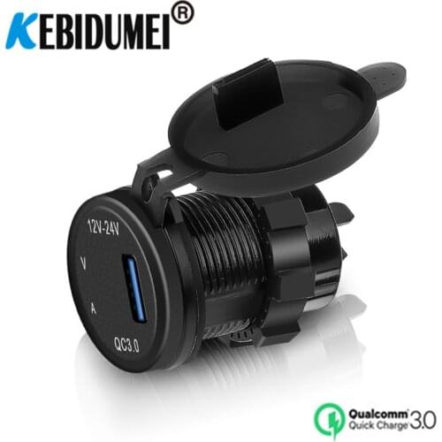 Digital Motor Voltage meter display QC 3.0 USB Phone charger power adapter waterproof smart current meter usb socket