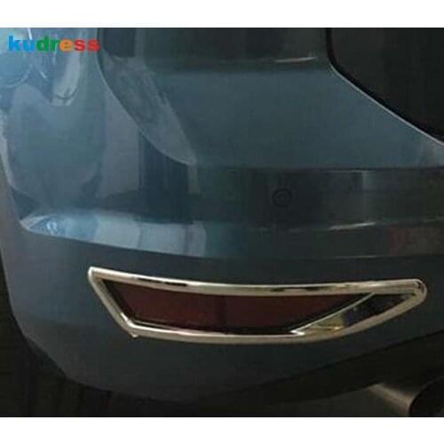 For VW For Volkswagen Touran 2016 2017 ABS Chrome Rear Fog Lights Lamp Cover Trim Foglight Protector Cover Frame 2pcs/set