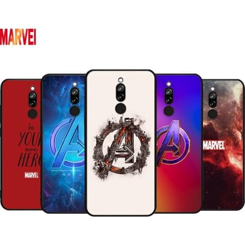 Marvel Avengers Logo Cool For Xiaomi Redmi 9i 9T 9A 9C 9 8A 8 GO 7 7A S2 Y2 6 6A 5 5A 4X Prime Pro Plus Black Phone Case Cover