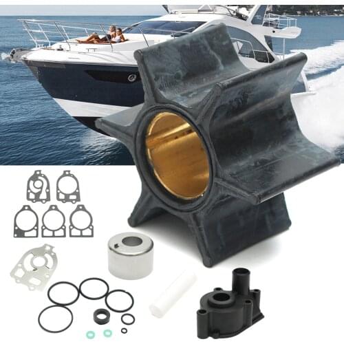 For Mercury Mercruiser Alpha 1 46-96148T8 Mariner Water Pump Impeller Repair Kit Rubber + Metal Wear Plate Gaskets O-rings